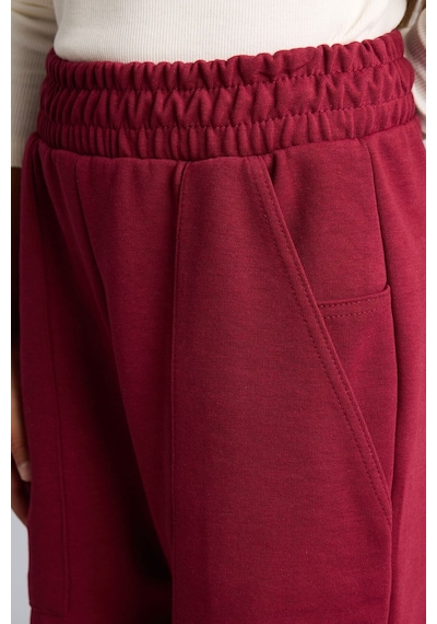 Defacto Yama Cepli Lastikli Jogger Fıt Eşofman Altı Kız Çocuk I2268a826aubr204 Bordo-br204
