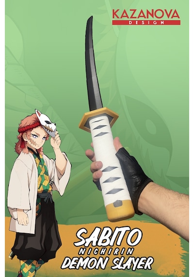 Kazanova Design Sabito Katlanabilir Katana Figür 98 Cm Demon Slayer Anime Cosplay