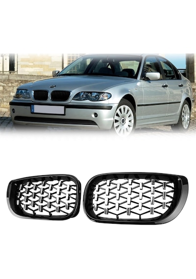 Bmw E46 1998-2004 Daimond Ön Panjur Ön Böbrek