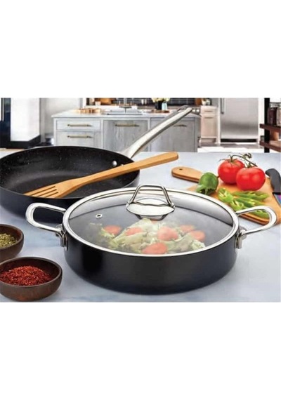 Zest Gusto Granit Basık Tencere 26 Cm