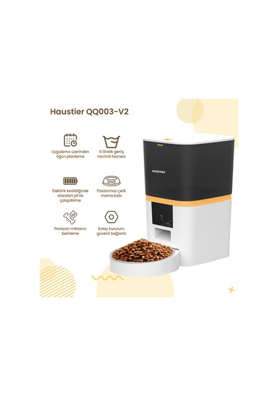 Haustier Cb001 Gri Kedi Tuvaleti Qq003 Beyaz Mama Kabı Wf007l Beyaz Kedi Suluğu 3 Lü Set Haustier Türkiye Garantili
