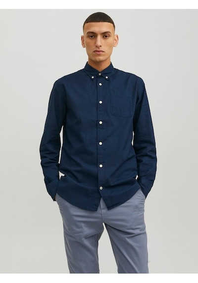 Jack & Jones Klasik Oxford Gömlek 12182486 Navy Blazer Lacivert