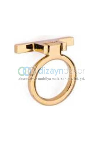 Altın Yuvarlak Sallantılı Kulp 16 Mm