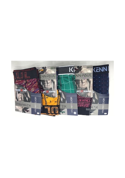 008, 5'li Paket Erkek Desenli Likralı Kaliteli Mix Paket Boxer Short. Renkli