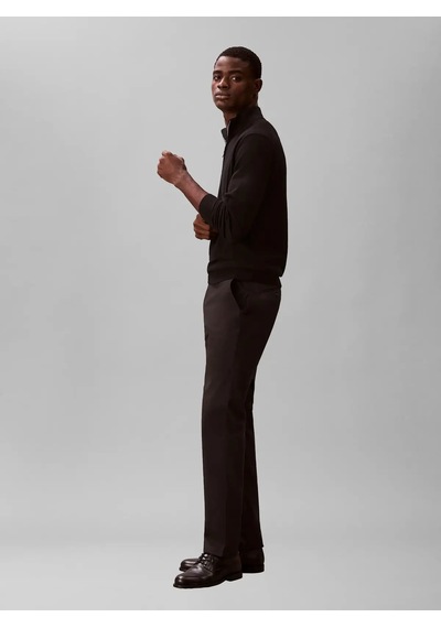 Calvin Klein Slım Sateen Chıno Tr Siyah Erkek Pantolon