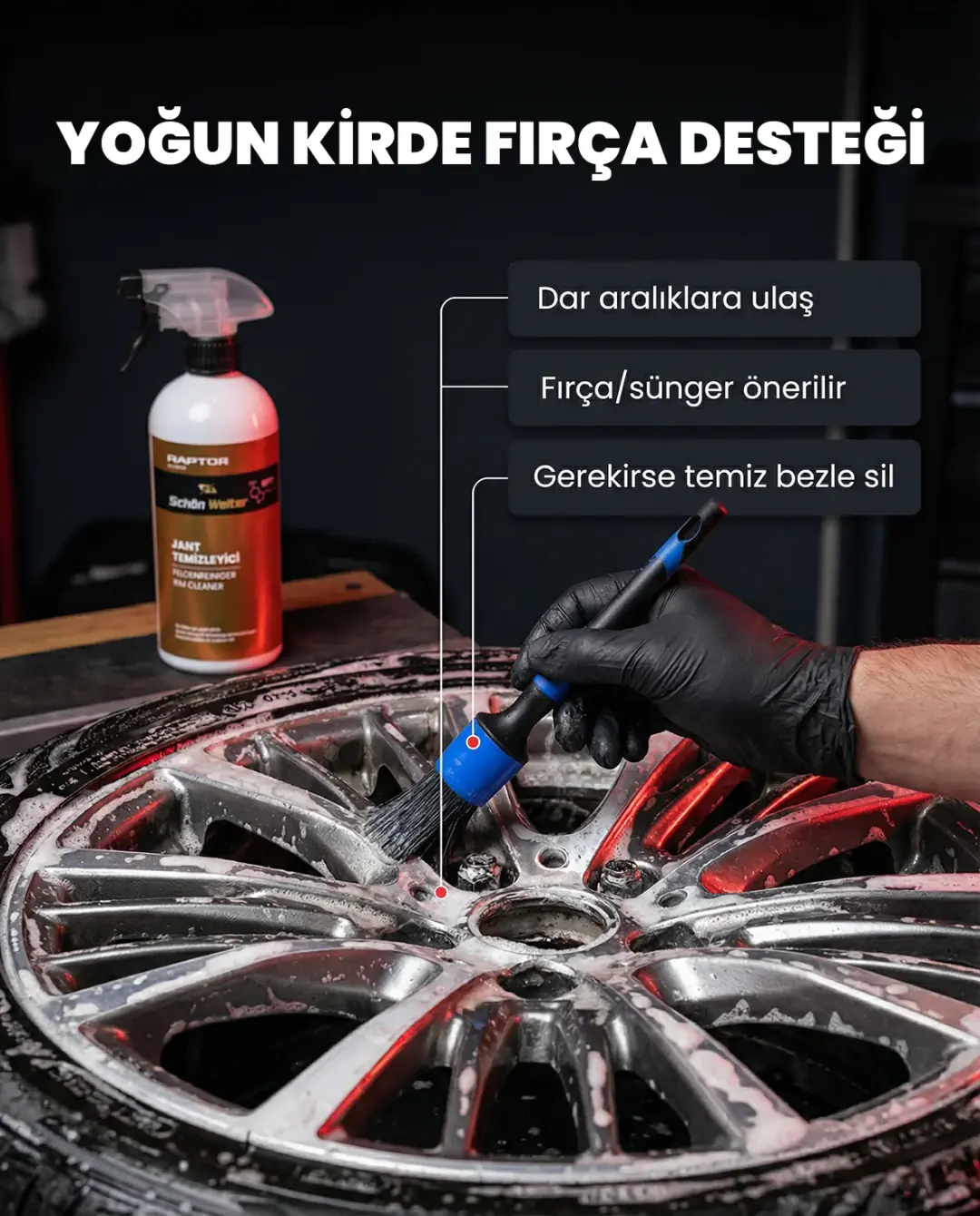 Araç Oto Jant Temizleyici Sprey 500ml