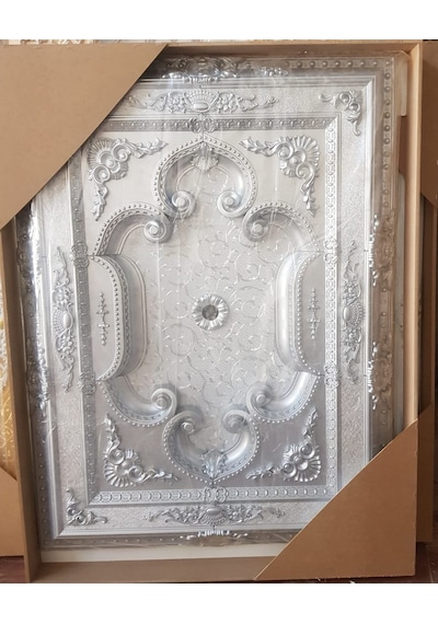 Decogold 90 120 Cm Gümüş Saray Tavan Göbek
