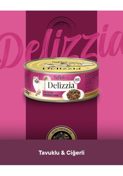Plus Delizzia Yetişkin Tavuklu-ciğerli Gravy Kedi Maması 12x85 Gram