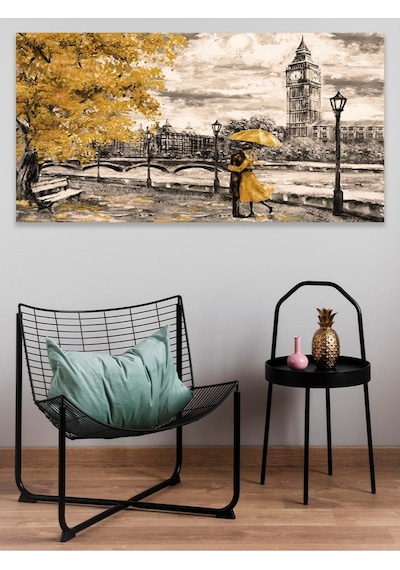 Homearths 60X120 Romantik Sonbahar Duvar Kanvas Tablo