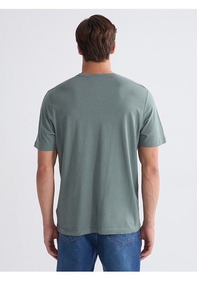 Lcwaıkıkı Classic Yeşil %100 Pamuk Regular Fit Basic Tişört
