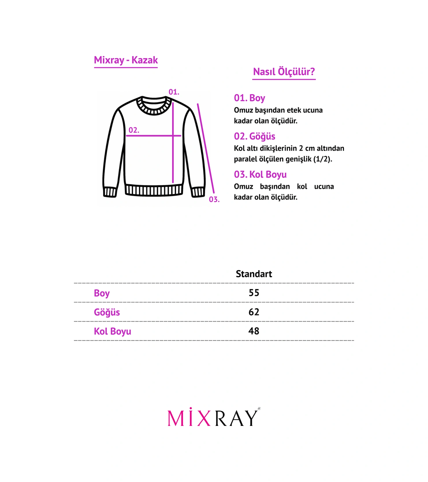 Mixray 6700 Kadın Dik Yaka Balon Triko Kazak Lacivert