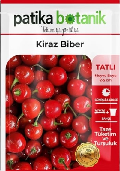 200 Adet Kiraz Biber Tohumu Tatlı