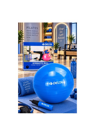 Kutulu 65 Cm Pilates Topu Şişirme Pompası Seti Egzersiz Topu 65cm Plates Seti