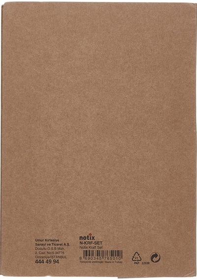Kraft Parçalı Yapışkanlı Kağıt Post-it Seti Defter Biçiminde 14x20 Cm