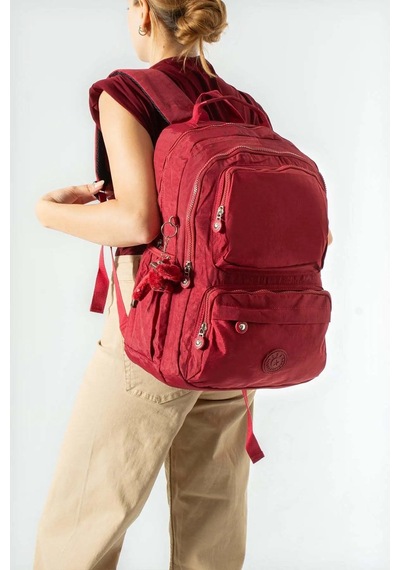 571 Collections Ultra Hafif Çok Cepli Su Geçirmez Sırt Çantası Unisex Kırmızı Model: 571-2h Bordo