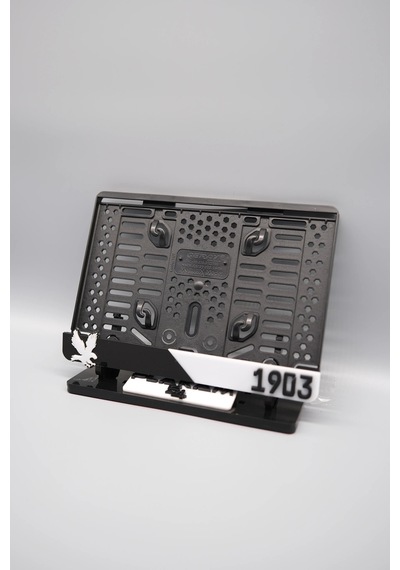 Siyah Beyaz Taraftar 3d Kabartmalı Pleksi Motor Plakalığı - 848647906