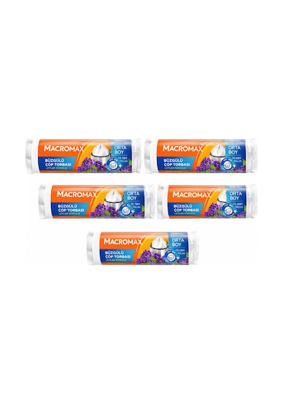Büzgülü Çöp Torbası Orta Boy 55x60cm Leylak Kokulu 10 Adet X 5 Paket