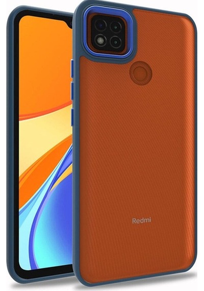 Xiaomi Redmi 9c Kılıf Zore Flora Kapak Mavi