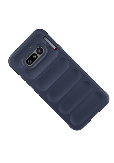 Nothing Phone 4a Kılıf Kamera Korumalı Darbe Emici Esnek Tpu Oyuklu Arka Yüzey Tasarımlı Pürüzsüz Silikon Lacivert