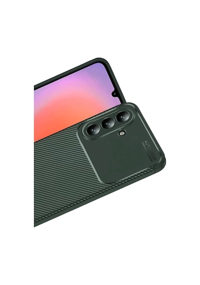 Newface Samsung Uyumlu,  Galaxy S26 Plus Auto Focus Karbon Kapak - Koyu Yeşil