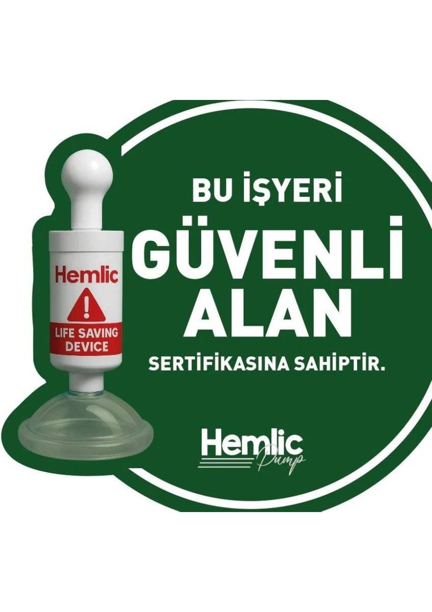 Hemlic Heimlich Manevrası Pompası Beyaz