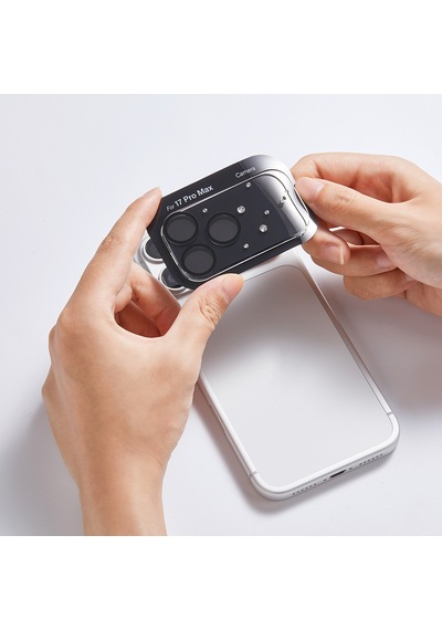 Apple Uyumlu   iPhone 17 Pro Pynana Diamond Sky Serisi Taşlı Kamera Lens Koruyucu Şeffaf