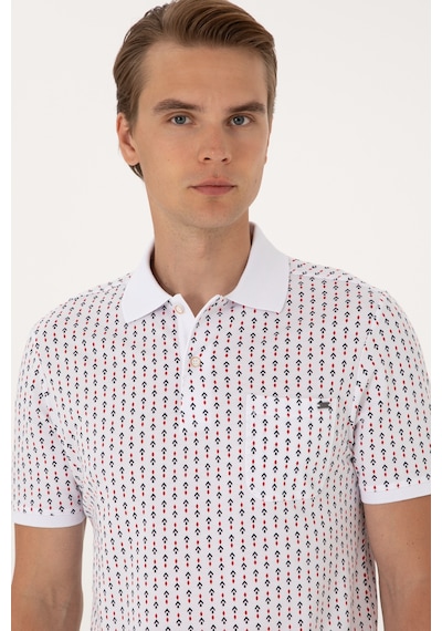 U.S. Polo Assn. Erkek Regular Fit Beyaz Polo Yaka Tişört 50299637-VR013