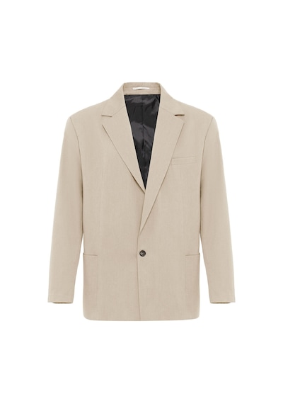 Vamos Oversize Blazer Ceket Bej