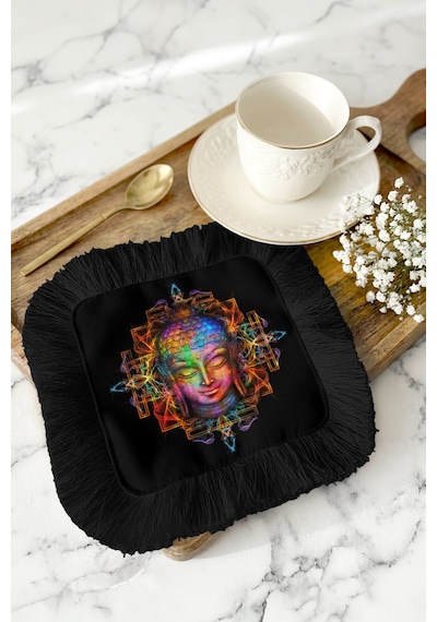 Neon Buddha Mandala Saçaklı Sunum Peçetesi-spiritüel Bohem Siyah Renk Bardak Altlığı Servis Mendili Adaçayı Yanık Turuncu Neon Buddha Mandala Saçaklı Sunum Peçetesi-spiritüel Bohem Siyah Renk Bardak Altlığı Servis Mendili Adaçayı Yanık Turuncu