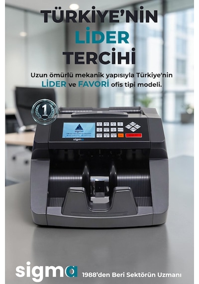 SC7520 Karışık Para Sayma Makinesi, TL Karışık, Euro ve Usd Adet Sayım + Müşteri Ekranı