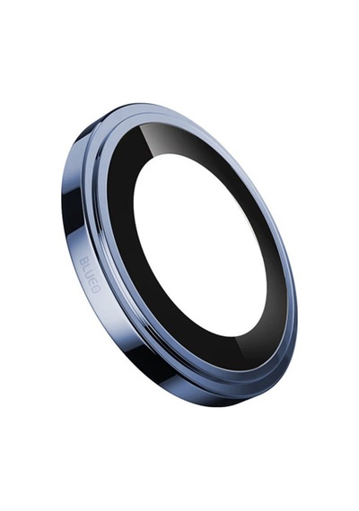 İphone 15 Pro / 15 Pro Max / 16 Pro / 16 Pro Max Uyumlu %99.99  Safir Kamera Lens Koruyucu - Mavi