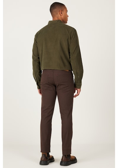 AC&Co / Altınyıldız Classics Erkek Kahverengı Slim Fit Dar Kesim 5 Cepli Desenli Esnek Pantolon Kahverengi AC&Co / Altınyıldız Classics Erkek Kahverengı Slim Fit Dar Kesim 5 Cepli Desenli Esnek Pantolon Kahverengi