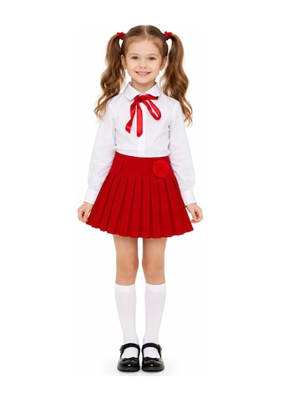 Noble Store Kız Takım 23 Nisan 29 Ekim Gösteri Kıyafeti Noble24 Kırmızı 1 Kırmızı 1