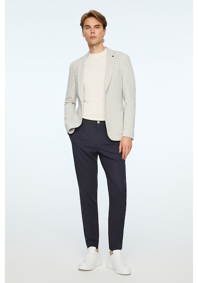 Morven Erkek Gri Örme Trend Çizgili Slim Fit Mono Yaka Ceket 26ms002013100 Gri Morven Erkek Gri Örme Trend Çizgili Slim Fit Mono Yaka Ceket 26ms002013100 Gri