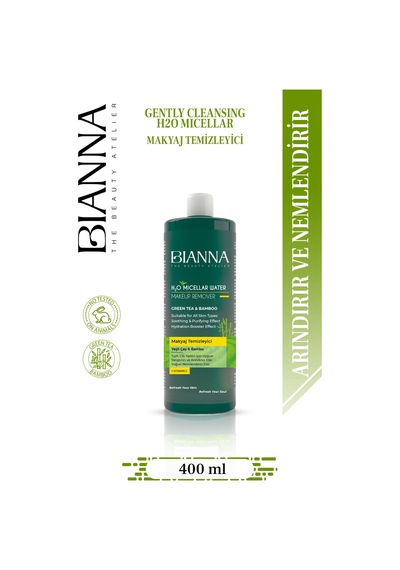Makyaj Temizleme Suyu C Vitaminli Bambulu Ve Yeşil Çaylı Makyaj Temizleyici - 400ml Yüztemiz