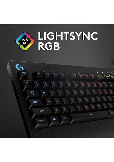 G213 Rgb Kablolu Oyuncu Klavyesi, Lıghtsync Teknolojisi, Sıvı Dökülmesine Dayanıklı, Özel Medya Denetimleri, Tür