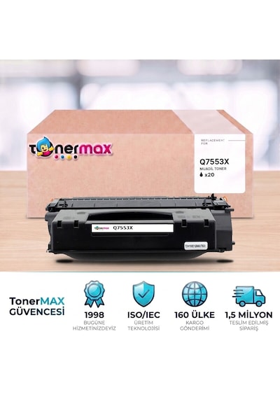 Hp Laserjet M2727nfs Mfp Muadil Toner Çipli Q7553x 20'li 7.000 Sayfa