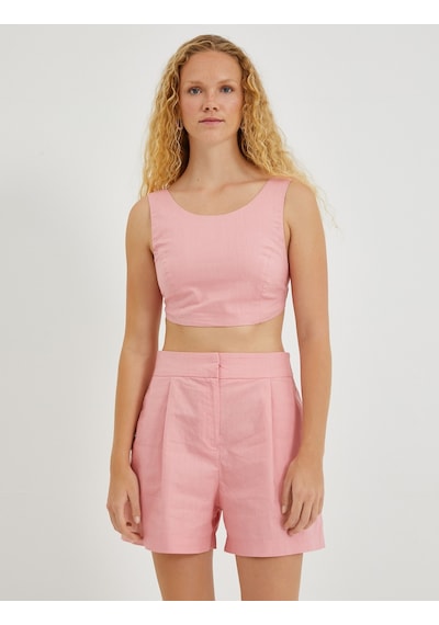 Koton Keten Crop Atlet Pembe 2sak30012pw 2SAK30012PW250
