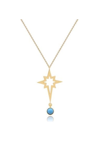 Gülaylar Diamond Line Sarı Altın 14 Ayar Kutup Yıldızı Kolye