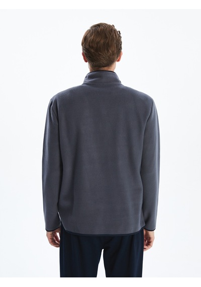 Lcw Eco Lacivert Dik Yaka Biyeli Erkek Sweatshirt