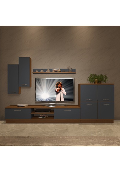 Decoraktiv Eko 6b Mdf Dvd Tv Ünitesi Tv Sehpası - Ceviz Antrasit Ceviz - Antrasit Decoraktiv Eko 6b Mdf Dvd Tv Ünitesi Tv Sehpası - Ceviz Antrasit Ceviz - Antrasit
