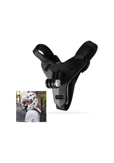 Oem Marka Gp523 Aksiyon Kameralar Uyumlu Kask Bağlantı Aparatı Siyah
