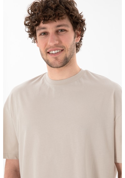 U.S. Polo Assn. Erkek Long Fit Bisiklet Yaka Taş Basic Tişört 50305988-VR049