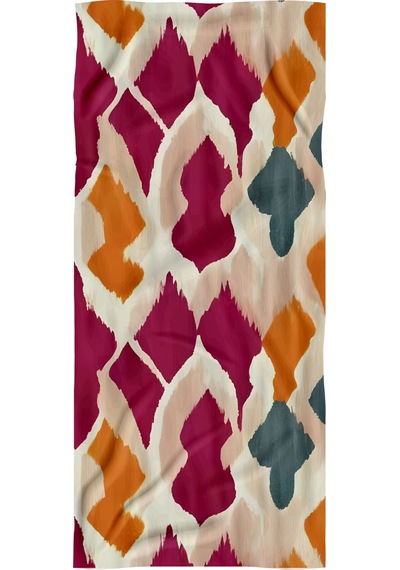 Batik Desenli Renkli Yüksek Su Emici 70x150cm Plaj Havlusu