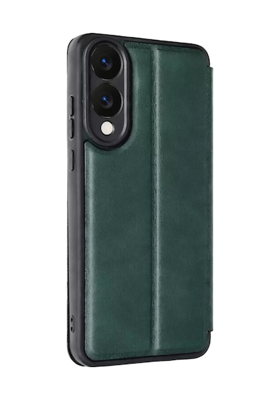 Newface Samsung Galaxy S25 Edge Flip Cover - Koyu Yeşil