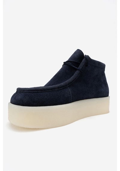 Luvishoes Luvi Shoes Melıa Lacivert Süet Hakiki Deri Kadın Bilekte Bot Lacivert