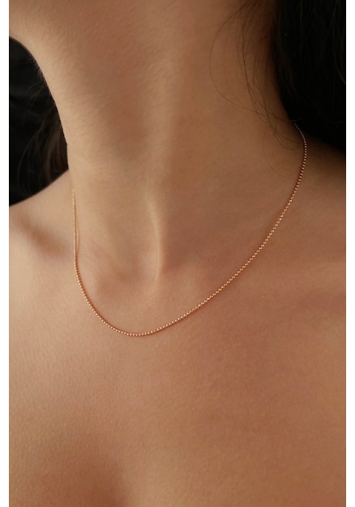 Fiyonk Kuyumculuk 14 Ayar Altın Rose Topçuk Zincir 1.20 MM 001