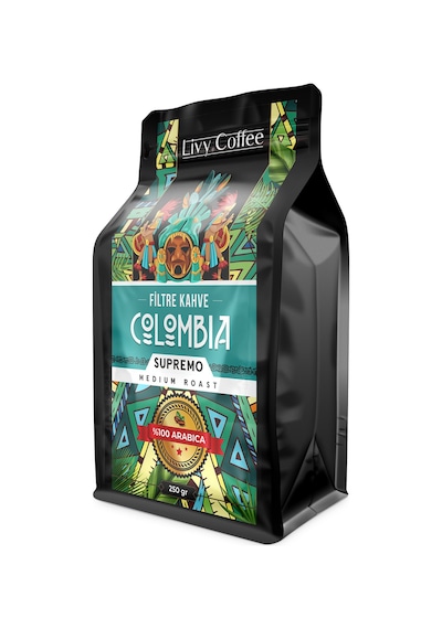 Livy Coffee Colombia Supremo Yöresel Filtre Kahve 250 G