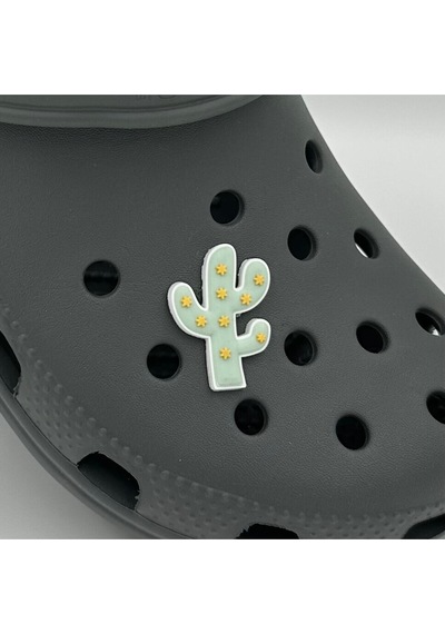 Crocs Terlik Süsü Ve Aksesuarı , Çanta Süsü Jibbitz Kaktüs 03 Görsel Figür Aksesuar Mint-sarı-beyaz