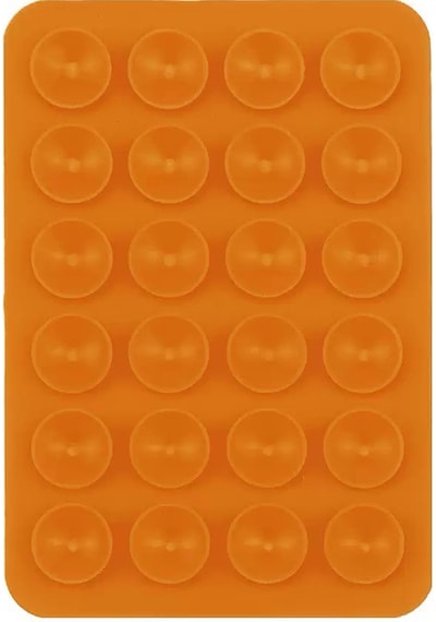 Maks Technology Kare Öpücüklü 03 Mkst Çift Taraflı Silikon Tutucu 5,50cm X 8cm - Turuncu Turuncu
